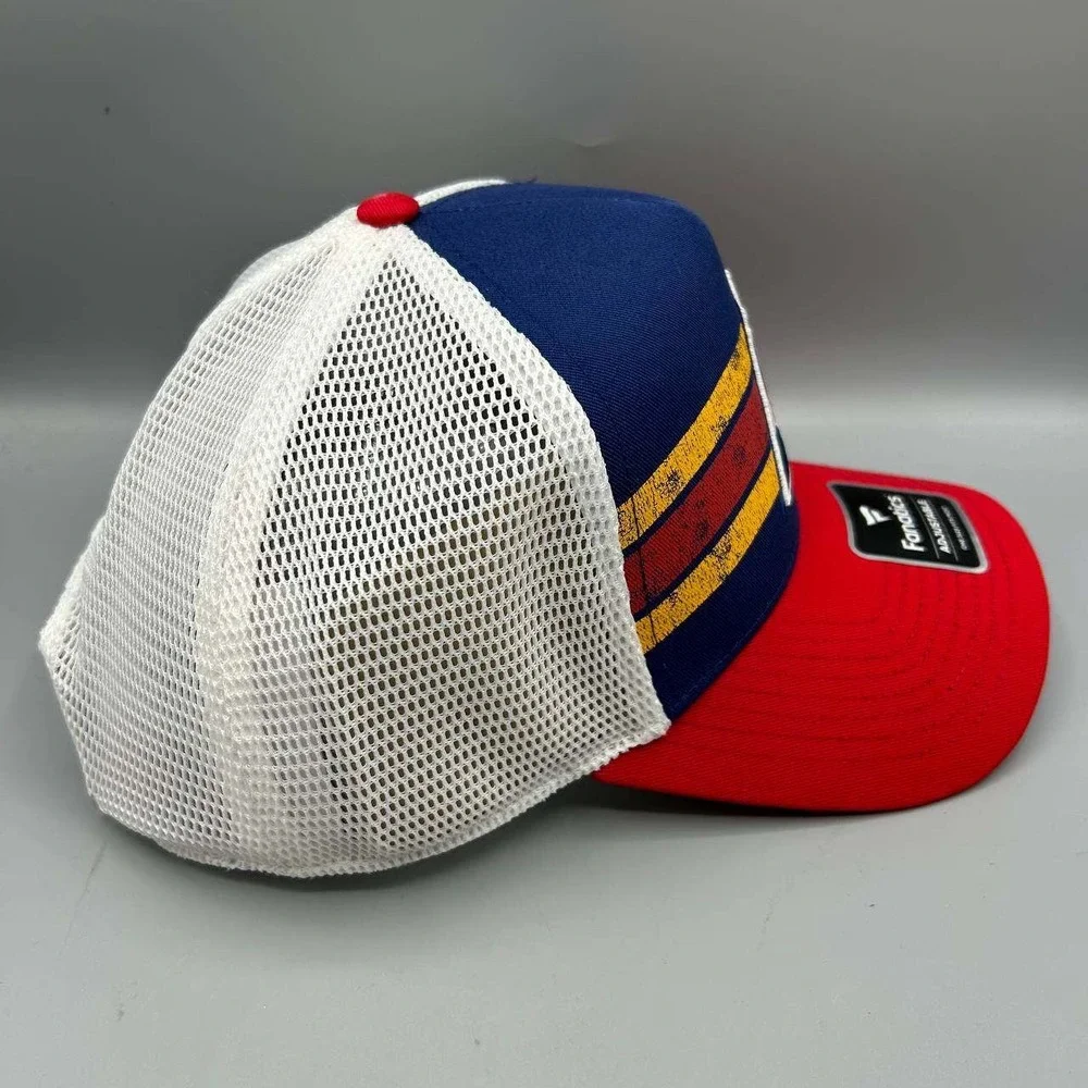 Colorado Rockies Trucker Hat Men Blue Red NHL Fanatics Snap Back Cap Cotton New